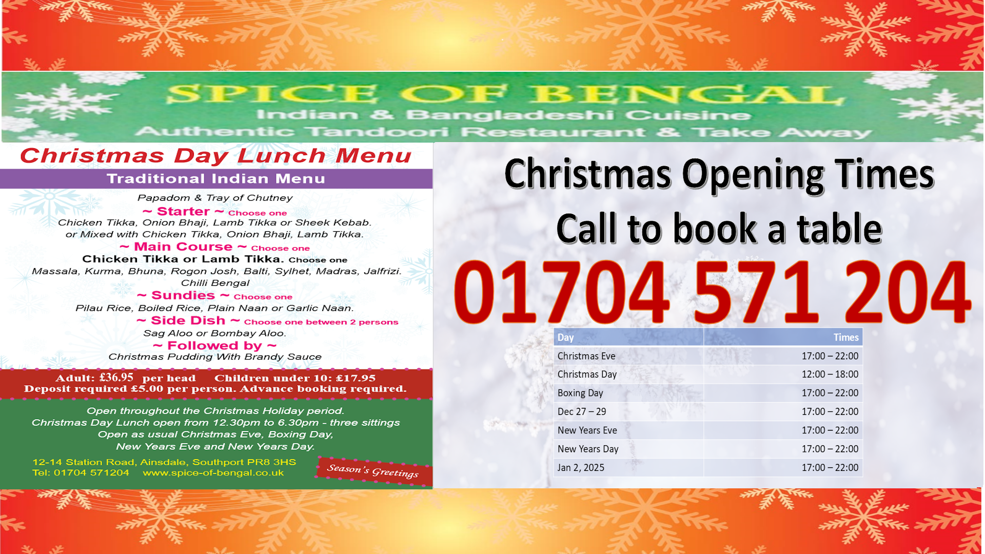 Spice of Bengal Christmas 2024