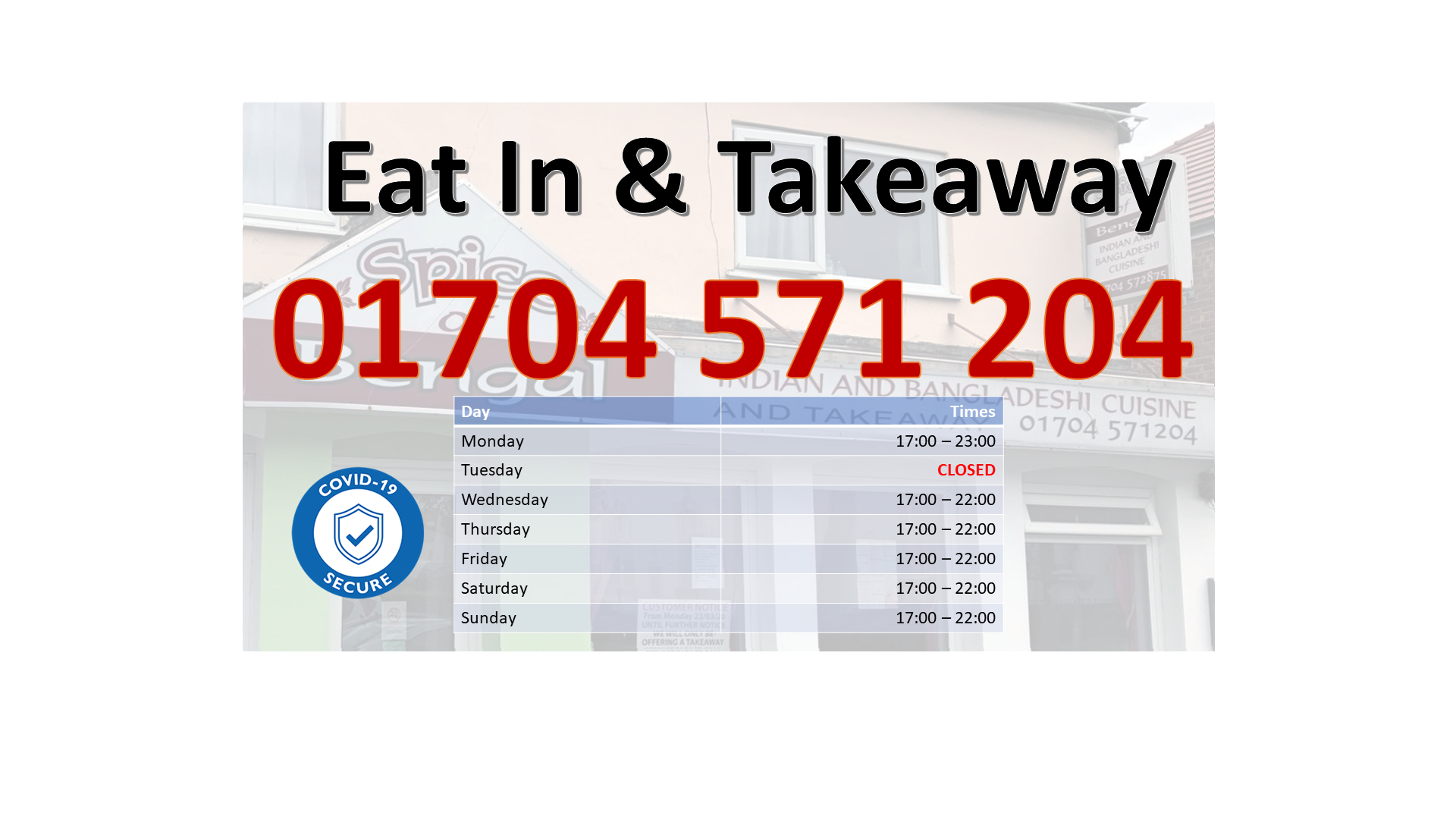 Spice of Bengal Eat In and Take Away